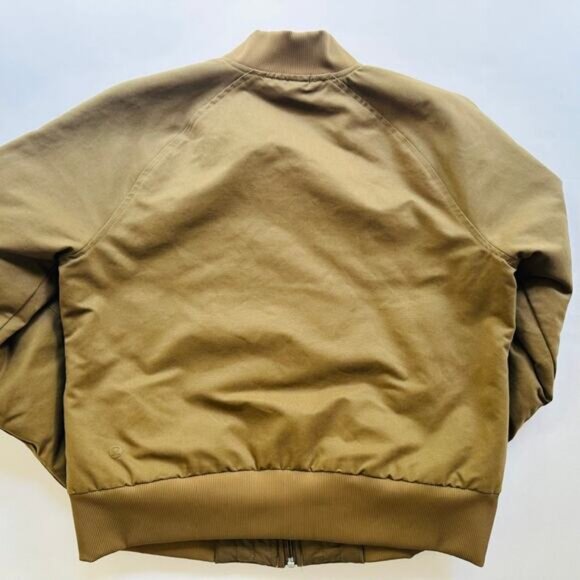 Lululemon Non-Stop Bomber 6 *Reversible Artifact Tan Quilted Puffer Coat Jacket - Picture 9 of 11